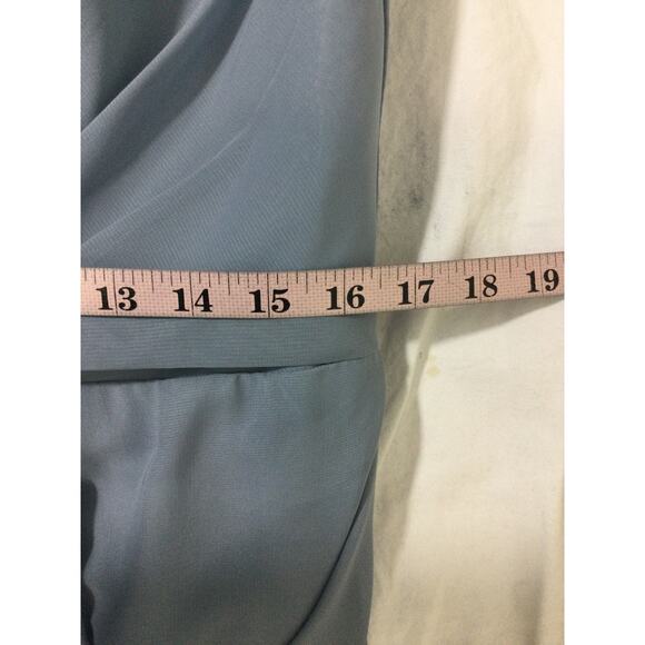 BRIDESMAID 14 1X Slate Blue  One Shoulder Sleeveless Formal Maxi Dress NEW B125 - Picture 7 of 9